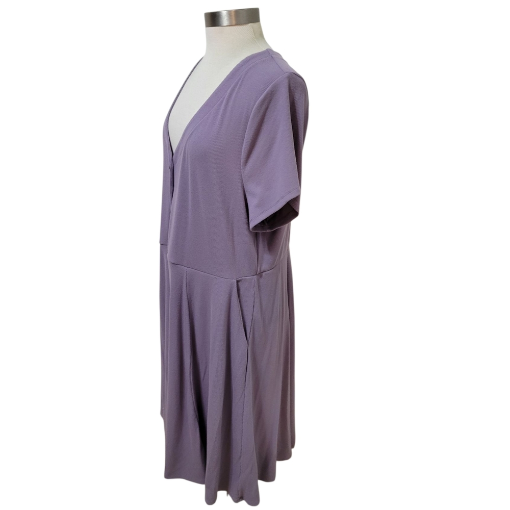 Torrid Mini Ribbed Button Down Skater Dress - Picture 5 of 12